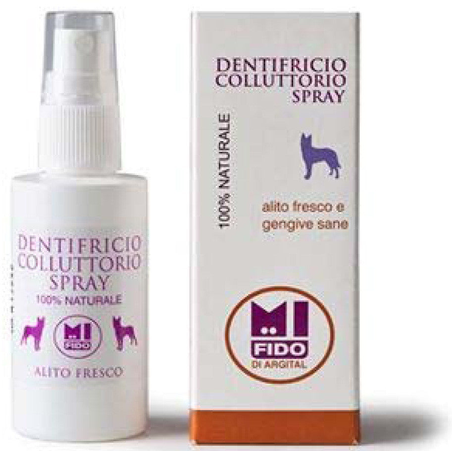 Dentifricio collutorio spray MiFido ARGITAL – alito fresco e gengive sane - per animali